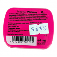 Льодяники Compass Fresh mints Wild Berry смаком лісових ягід без цукру, ж\б, 14 г. Зображення №2