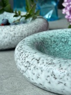 Тарілка-камінь D20,3*5 "Донат-бірюза". Изображение №3