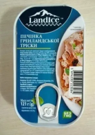 Печінка гренландської тріски Landice натуральна 121г. Зображення №2