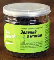 Чай зелений в банці зелений з м'ятою" 100 г