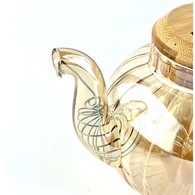 Чайник скляний заварювальний Пампкін бурштиновий , 600 мл. Зображення №4