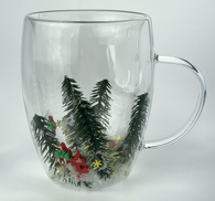 Кружка подв скло 300 мл «Новорічний настрій 5», (льодяник)