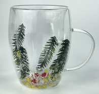 Кружка подв скло 300 мл «Новорічний настрій 2», (санта)