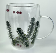 Кружка подв скло 300 мл «Новорічний настрій 1»