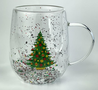 Кружка подв скло 300 мл «Новорічна 1»