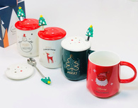 Кружка з кр і лож «Зелена ялинка» 400 мл