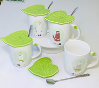 Кружка з кр і лож 400 «Зелений листок»