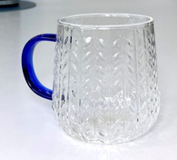 Кружка скляна «Синій Колосок», 390 мл