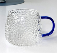 Кружка скляна «Льодяник», синя 450 мл