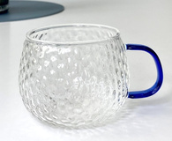 Кружка скляна «Драго», синя, 430 мл