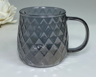 Кружка скляна «Срібний ромбус», 350 мл