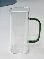 Кружка скляна «Чайний майстер», зелена 350 мл