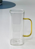 Кружка скляна «Чайний майстер», золота 350 мл