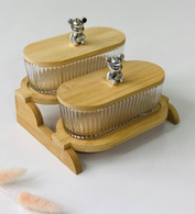 Набір цукерниць на підставці «Два ведмеді», 350 мл, 19x19,5x16,5 см. Изображение №2