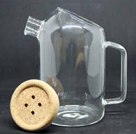 Чайник скло «Ґудзик» 1800 мл, 24x9,5 см, діам. горловини 8 см. Зображення №7