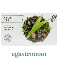 Чай крупнолистовий в пакетиках чорний ялівець-евкаліпт Хелло Ті Hello Tea 20пак 60g 20шт/ящ