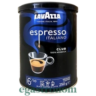 Кава клаб арабіка (мелена) ж/б Лавацца Lavazza club arabica 250g 12шт/ящ