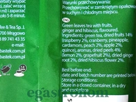 Чай зелений з шматочками фруктів Бастек Bastek 100g 14шт/ящ. Изображение №2