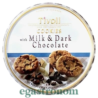 Печиво вершкове молочний та темний шоколад Тіволі Тін Tivoli Tin Milk&Dark Chocolate 150g 24шт/ящ