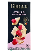 Шоколад білий зі смаком малини Б'янка Bianca milk raspberry 100g 12шт/ящ