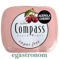 Льодяники вишня (без цукру) Компас Compass cherry 14g 12шт/уп 10уп/ящ