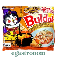 Локшина швидкого приготування зі смаком курки та 4 сири гостра Булдак Buldak 145g 40шт/ящ