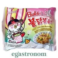 Локшина швидкого приготування зі смаком курки та крем карбонара гостра Булдак Buldak 140g 40шт/ящ