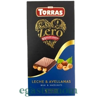 Шоколад молочний з фундуком (без цукру) Торрас Torras hazelnuts 150g