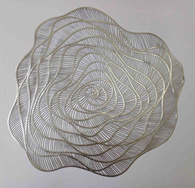 Підтарільник 38 см «Троянда», срібний