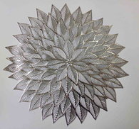 Підтарільник 38 см «Квітка-проксі-2», срібний