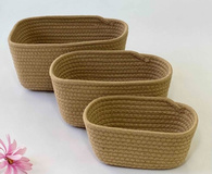 Набір корзин «Коттон» 25x18x12 см, 22x15x10 см, 18x13x8 см