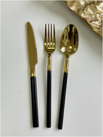 Набір 6 шт Столовий ніж 22 см «Джентл золото»