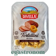 Тортелліні з шинкою Дівелла Divella 250g 10шт/ящ