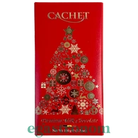 Шоколад молочний новорічна колекція (червоний) Кашет Cashet 100g 12шт/ящ