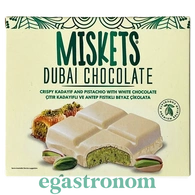 Шоколад Дубайський білий з фісташковою начинкою Міскетс Miskets 100g 12шт/пач 6пач/ящ