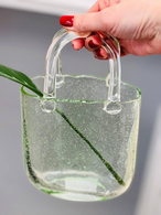 Ваза мала «Сумка зелена», 23x15 см. Изображение №5