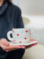 Чашка з блюдцем «Сердечка 418» 300 мл. Зображення №2