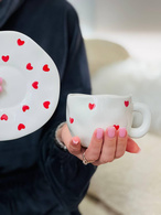 Чашка з блюдцем «Сердечка 418» 300 мл. Зображення №3