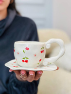 Чашка з блюдцем «Вишневий сад» 300 мл. Зображення №2