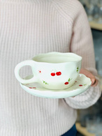 Чашка з блюдцем «Вишнева манія» 300 мл. Зображення №2