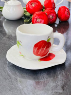 Чашка з блюдцем «Стигле яблуко» 300 мл. Зображення №2