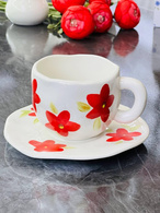 Чашка з блюдцем «Яскрава квітка» 300 мл. Зображення №2