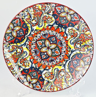 Тарілка 22x2 см «Мальована червона»