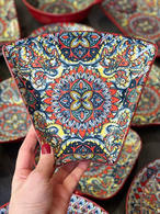 Блюдо-сегмент 22,5x19x9x3 см «Мальоване червоне». Изображение №2