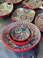 Салатник 26x7 см 2400 мл «Мальоване червоне». Изображение №3