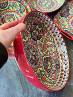 Салатник 26x7 см 2400 мл «Мальоване червоне». Изображение №2