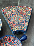 Блюдо-сегмент 22,5x19x9x3 см «Мальоване чорне». Изображение №2