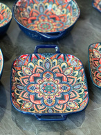 Салатник з ручками 23x18,5x4 «Мальований чорний». Зображення №2