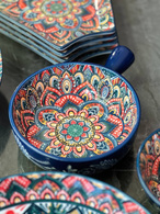 Салатник з ручкою 20,5x15,5x6 500 мл «Мальований чорний». Зображення №2