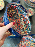 Салатник з ручками 24,5x19x7 1100 мл «Мальований чорний». Изображение №2